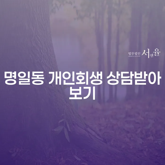 명일동 개인회생 상담받아보기