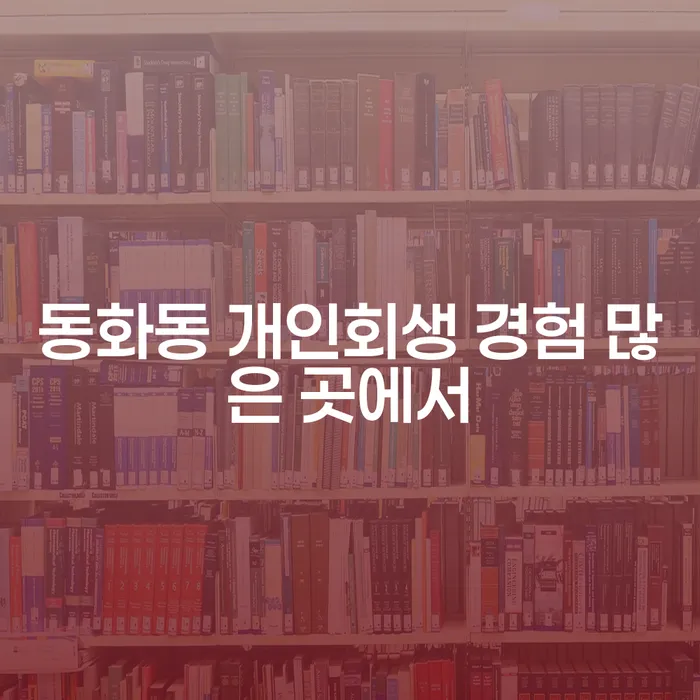 동화동 개인회생 경험 많은 곳에서