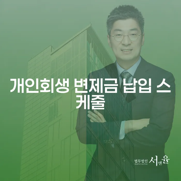 개인회생 변제금 납입 스케줄: 어떻게 관리할 수 있을까요?
