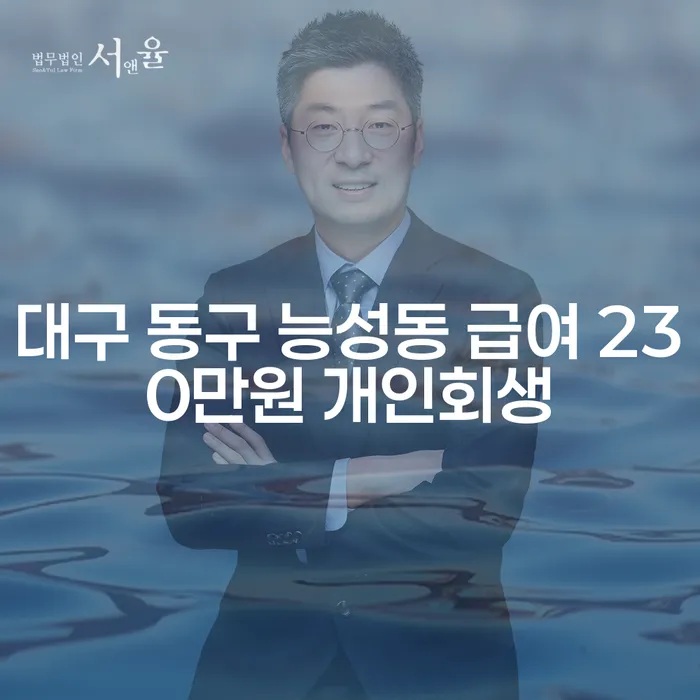 대구 동구 능성동 급여 230만원 개인회생, 어떻게 해결할 수 있을까요?